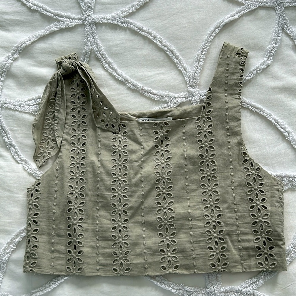 Zara eyelet top